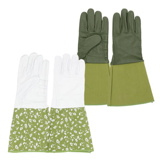 Guanto da giardinaggio in cuoio con polsino