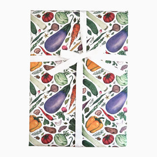 Confezione con carta da imballaggio ecologica 'Orto'