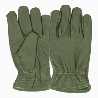Guanto da giardinaggio in cuoio verde