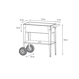 Urban Garden Trolley Kweektafel